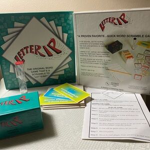 Vintage 1990's The Original "Letter Rip Card Game" Like New